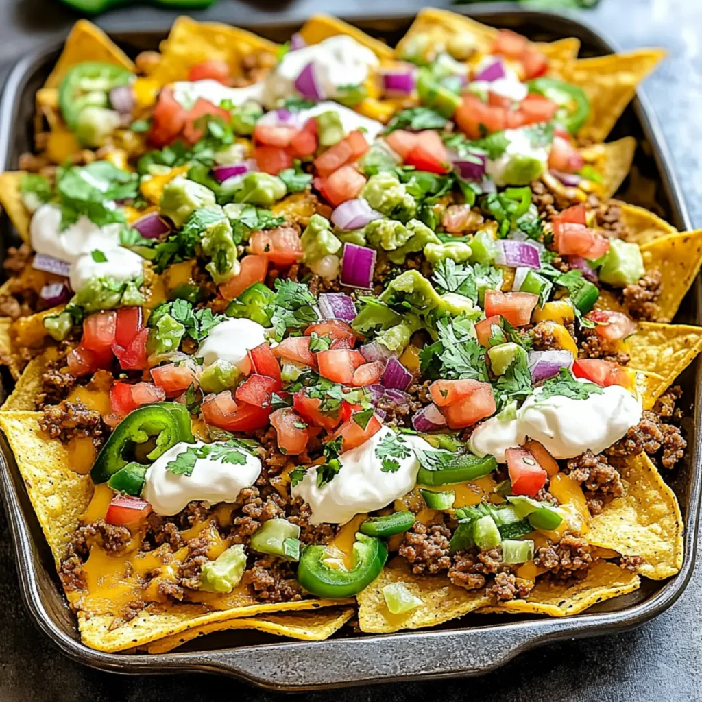 Loaded Ground Turkey Nachos