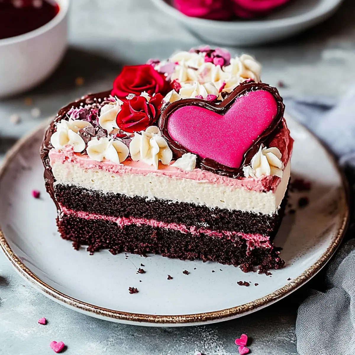 Vegan Heart Shaped Cake