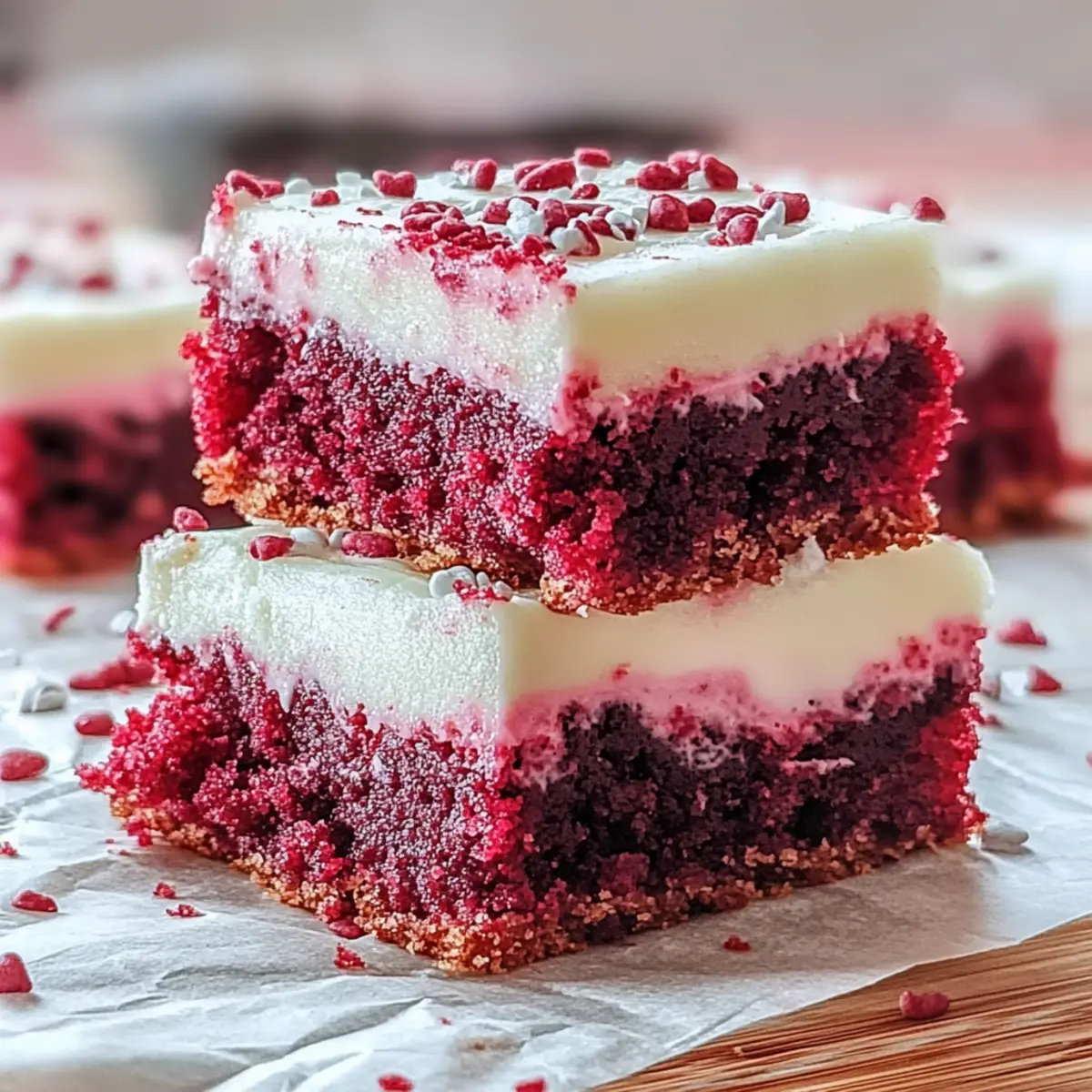 Red Velvet Cookie Bars