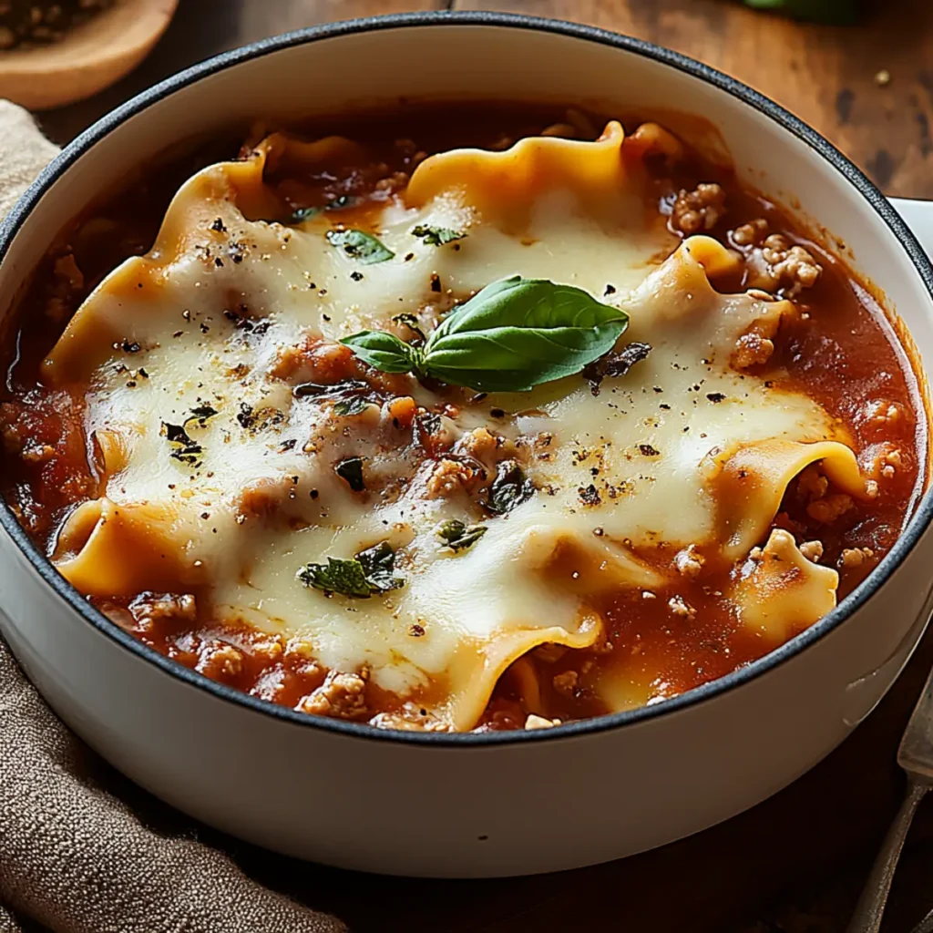 One Pot Lasagna Soup