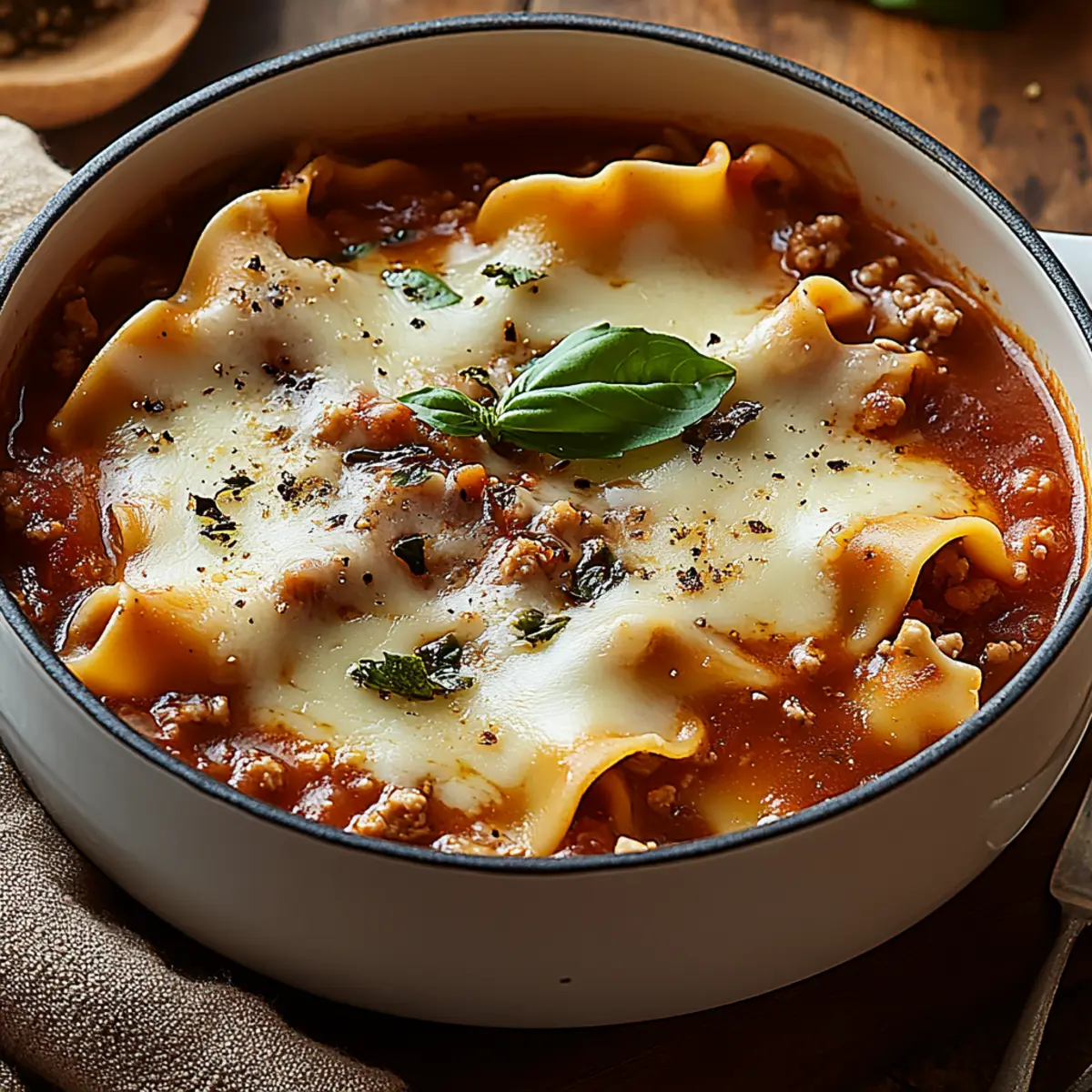 One Pot Lasagna Soup