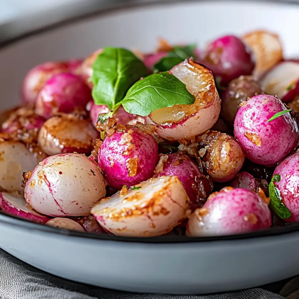 Loaded Roasted Radishes