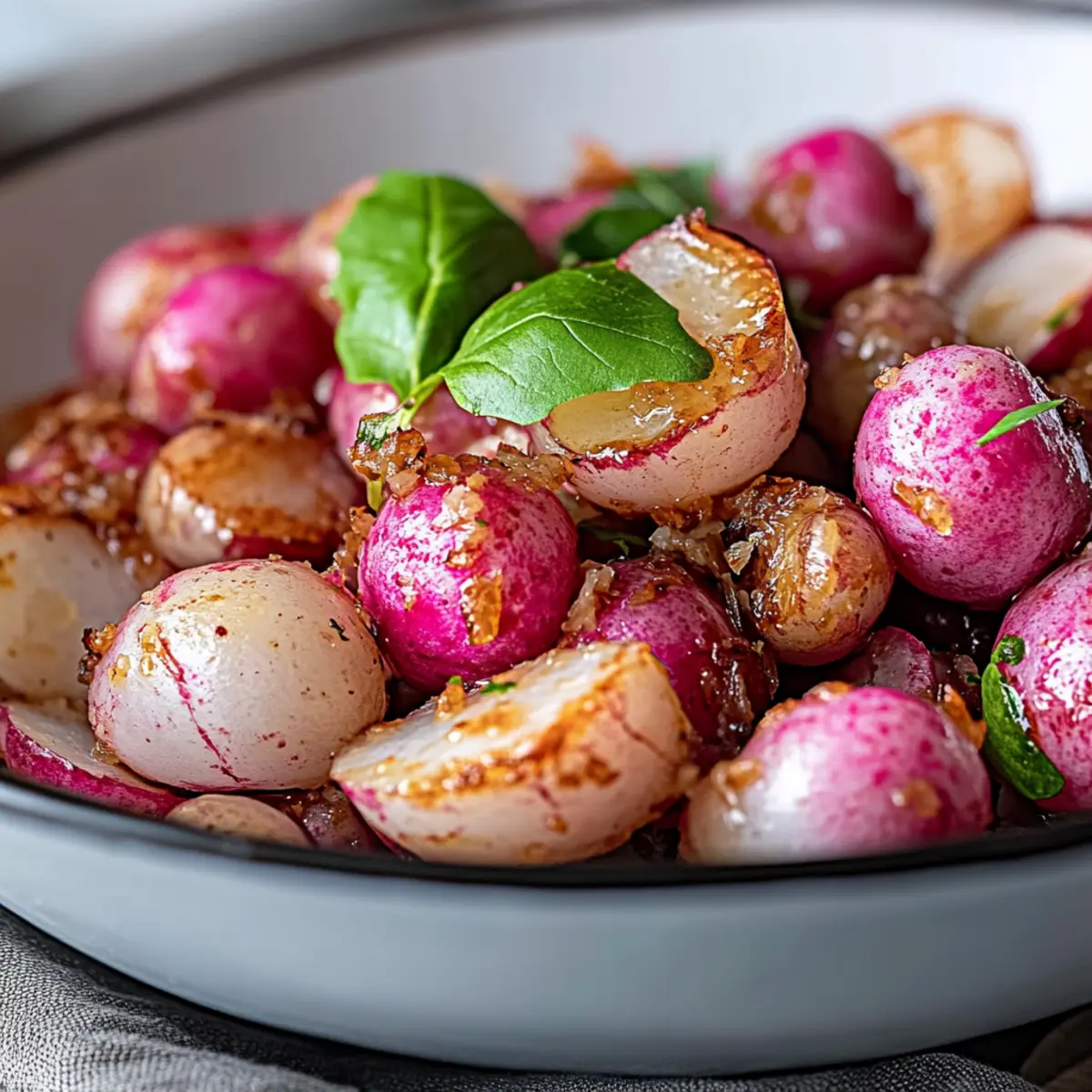 Loaded Roasted Radishes