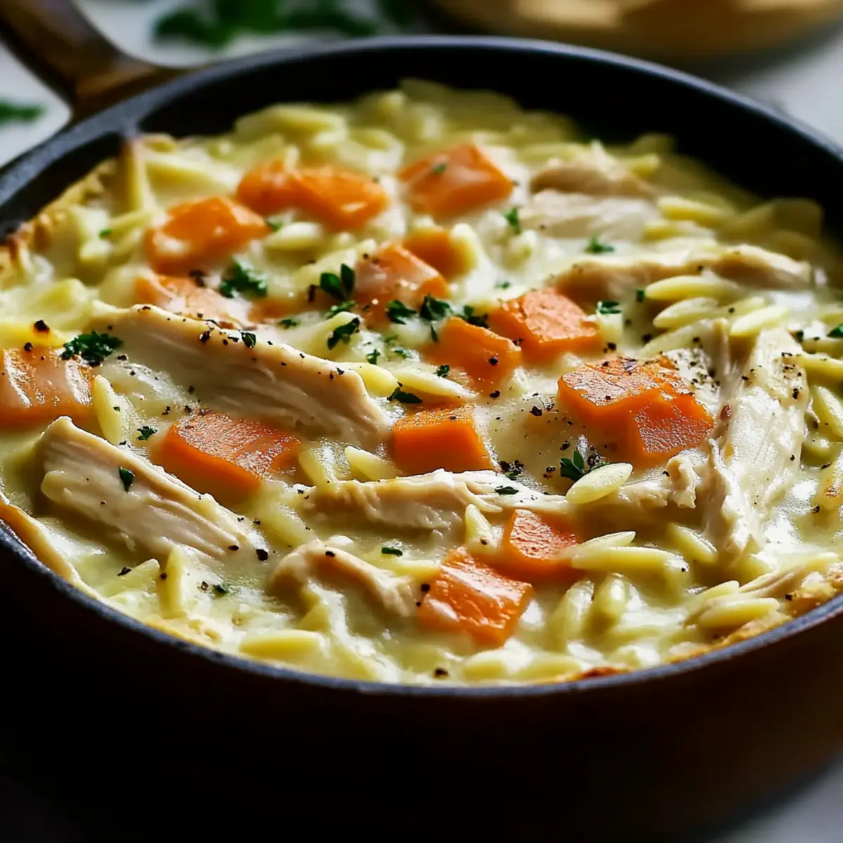 Creamy Chicken Pot Pie with Orzo