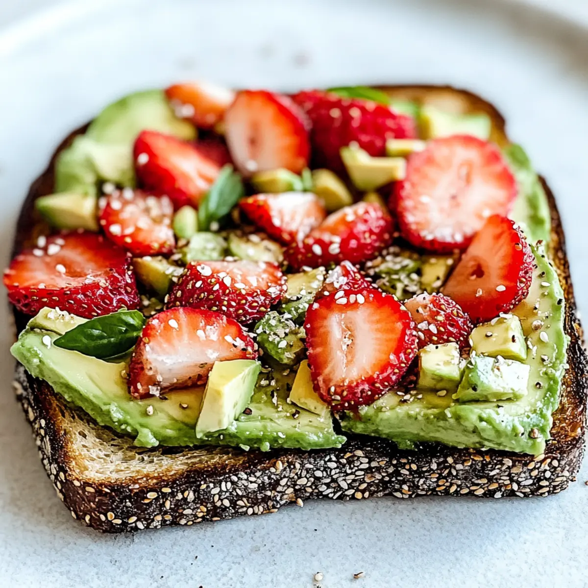 Strawberry Basil Avocado Toast