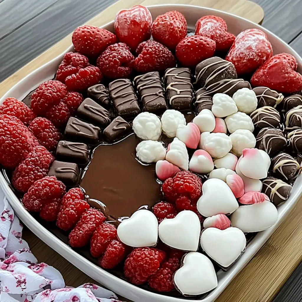 Valentine’s Day Chocolate Fondue Board