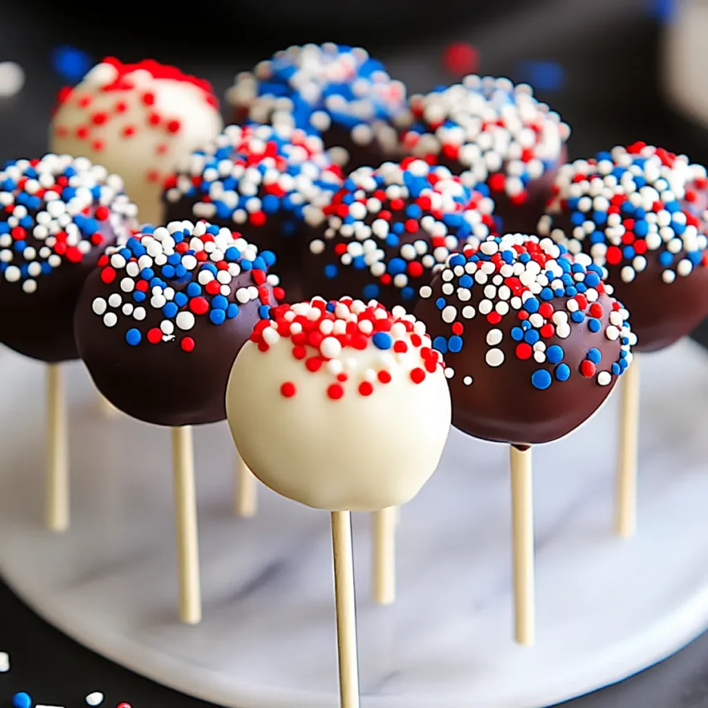 Fourth of July Cake Pops