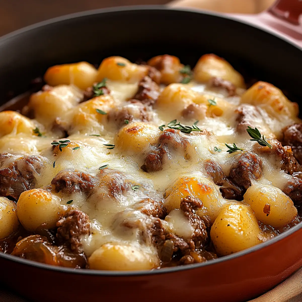 French Onion Beef Gnocchi