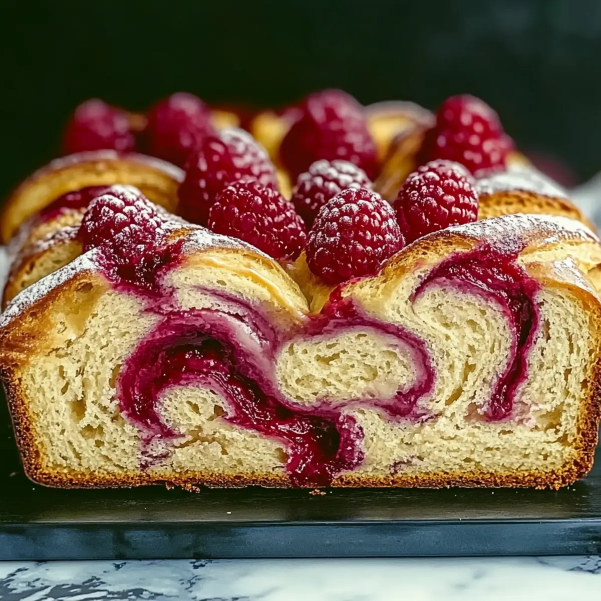Raspberry Swirl Brioche Loaf