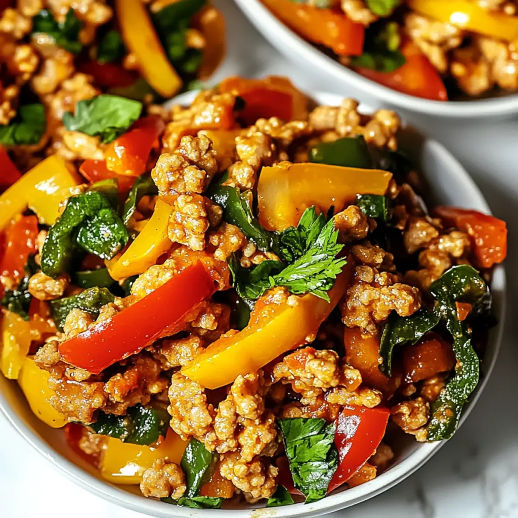 Ground Turkey and Peppers
