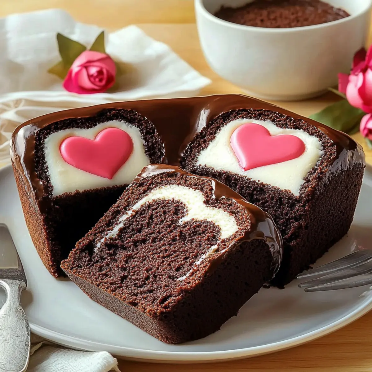 Hidden Heart Chocolate Loaf Cake