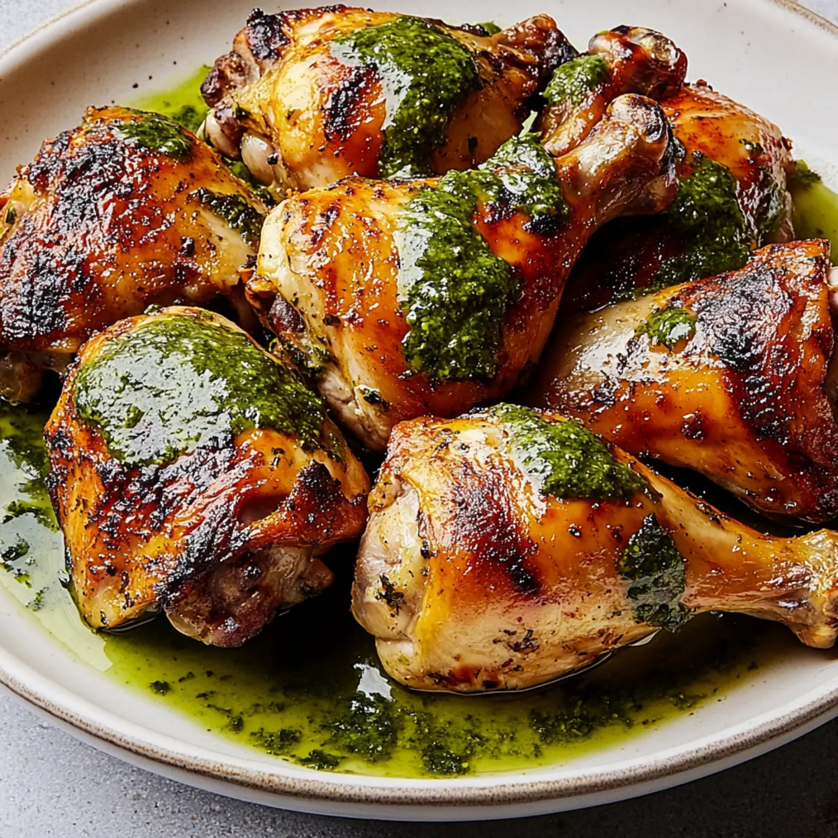 Peruvian Roasted Chicken With Spicy Cilantro Sauce