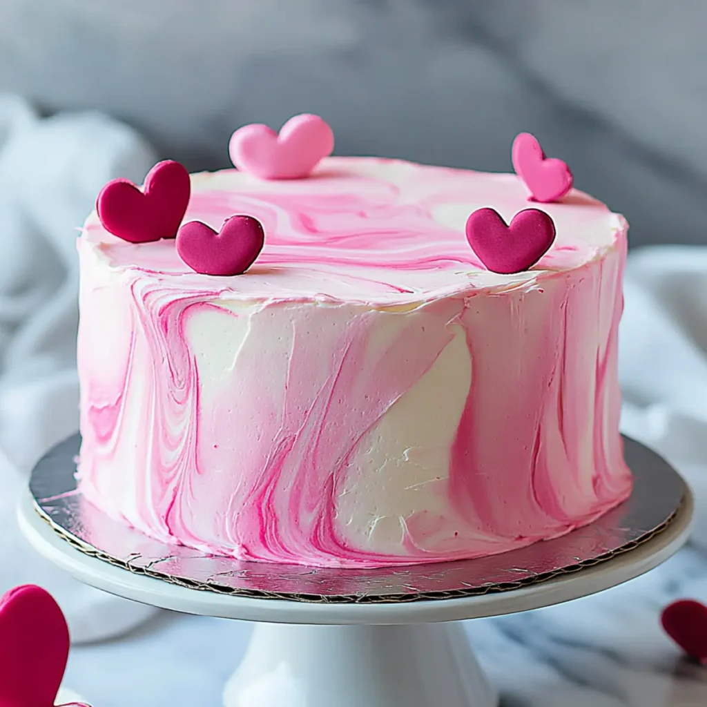 Valentine's Day Pink Watercolor Cake