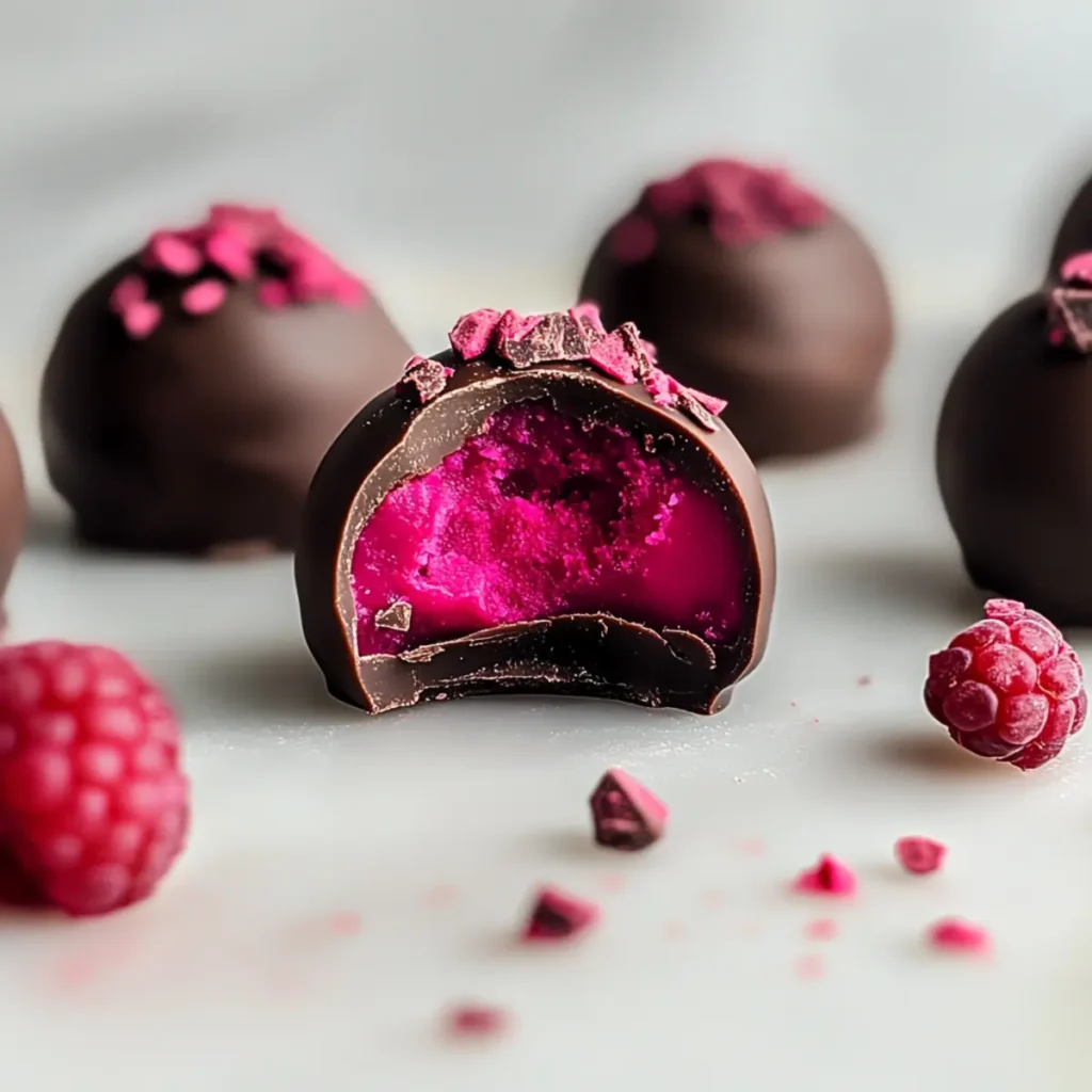 Valentine's Day Chocolate Raspberry Truffles