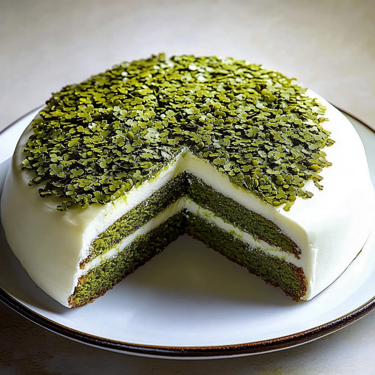 St. Patrick's Day Green Tea Nokcha Cake