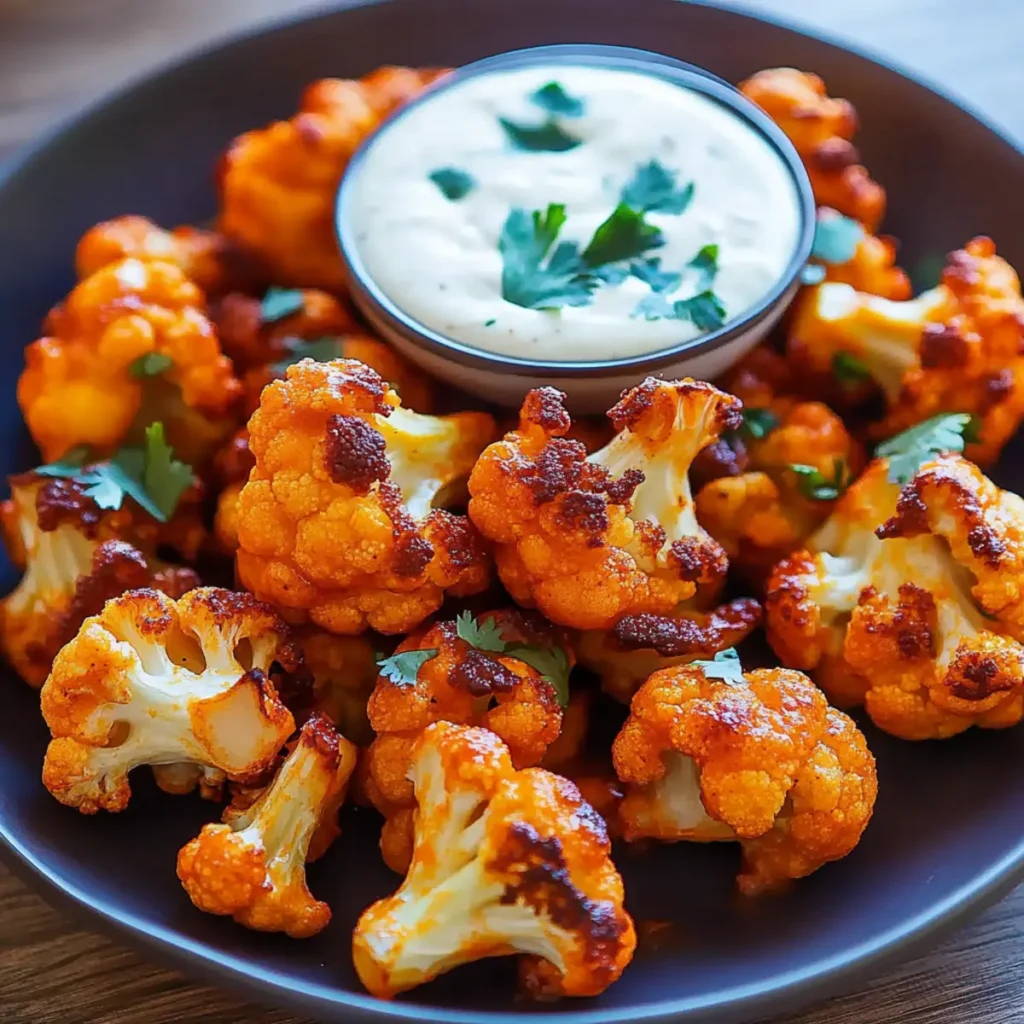 SUPER BOWL Baked Buffalo Cauliflower Wings (Crowd-Pleasing Appetizer)