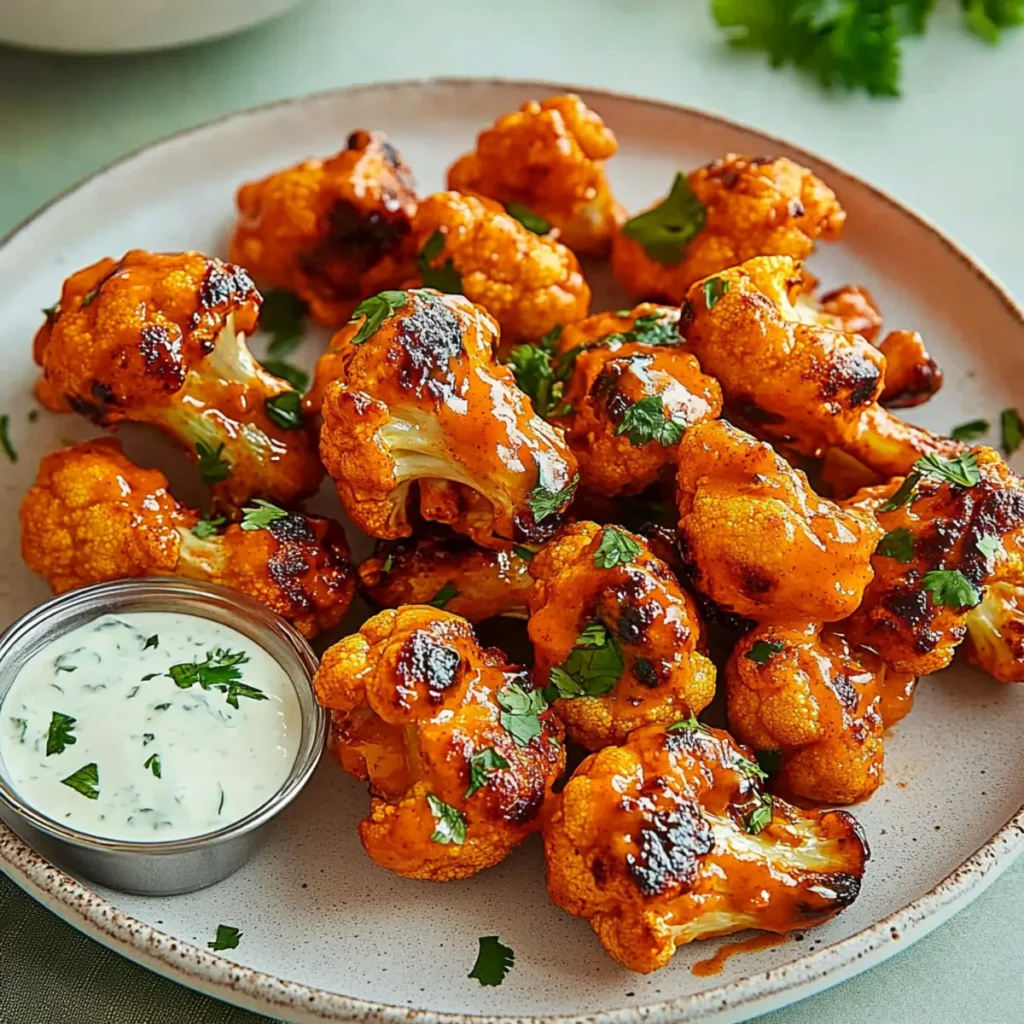 SUPER BOWL Vegan Buffalo Cauliflower Wings