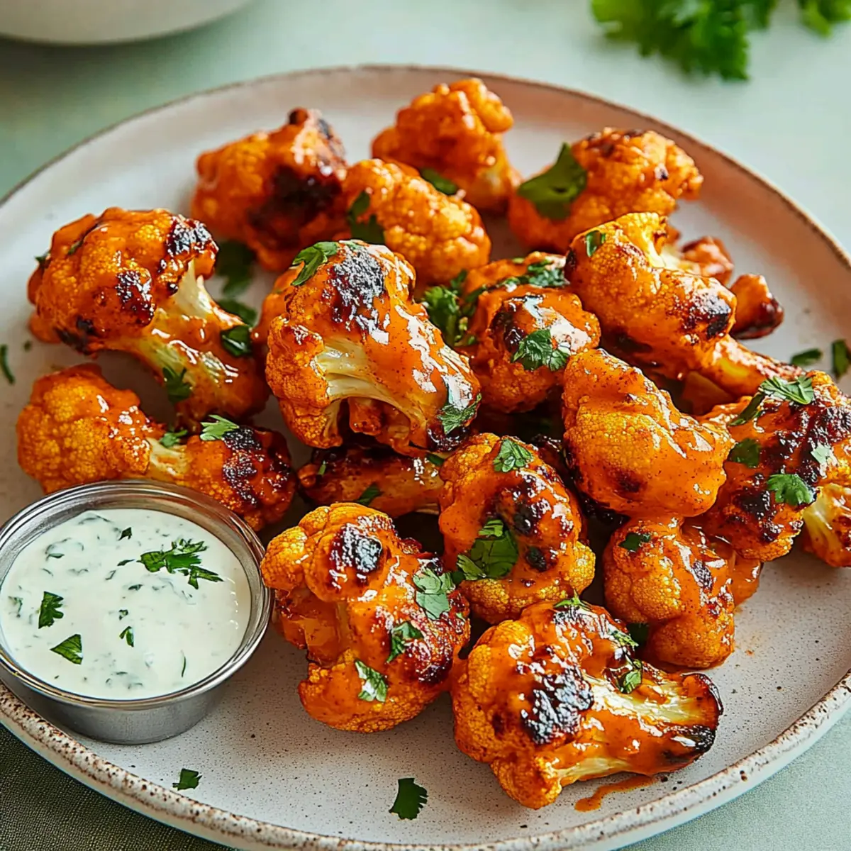 SUPER BOWL Vegan Buffalo Cauliflower Wings