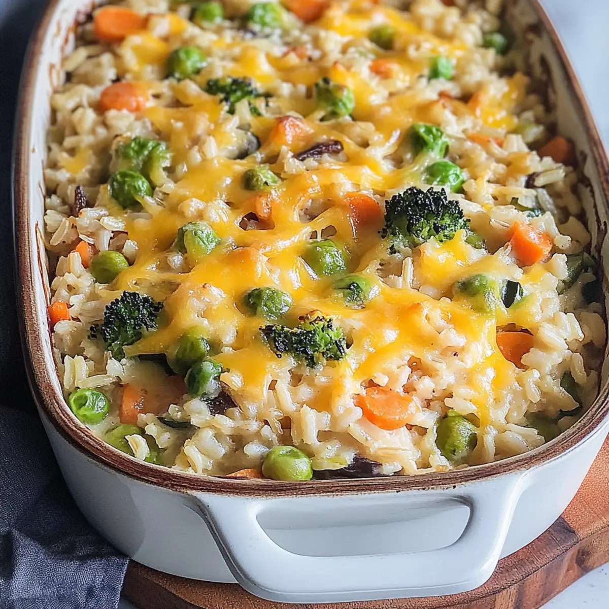 Cheesy Vegetable and Brown Rice Casserole