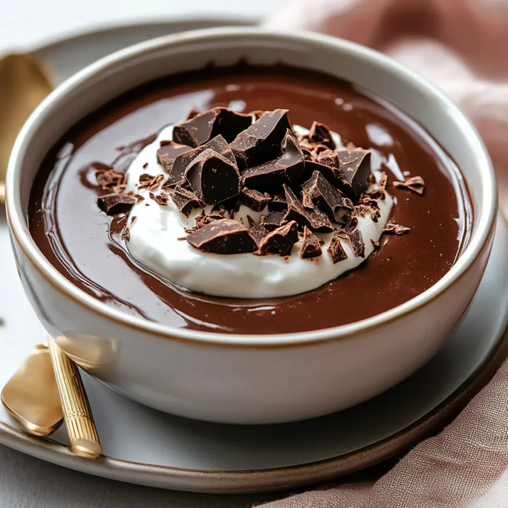 VALENTINE’S DAY Dark Chocolate Pudding (No-Bake Dessert)