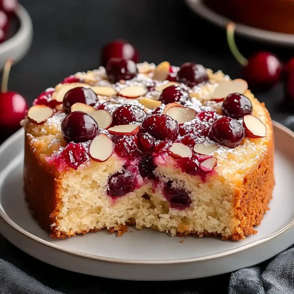 Cherry Almond Cake with Buttermilk