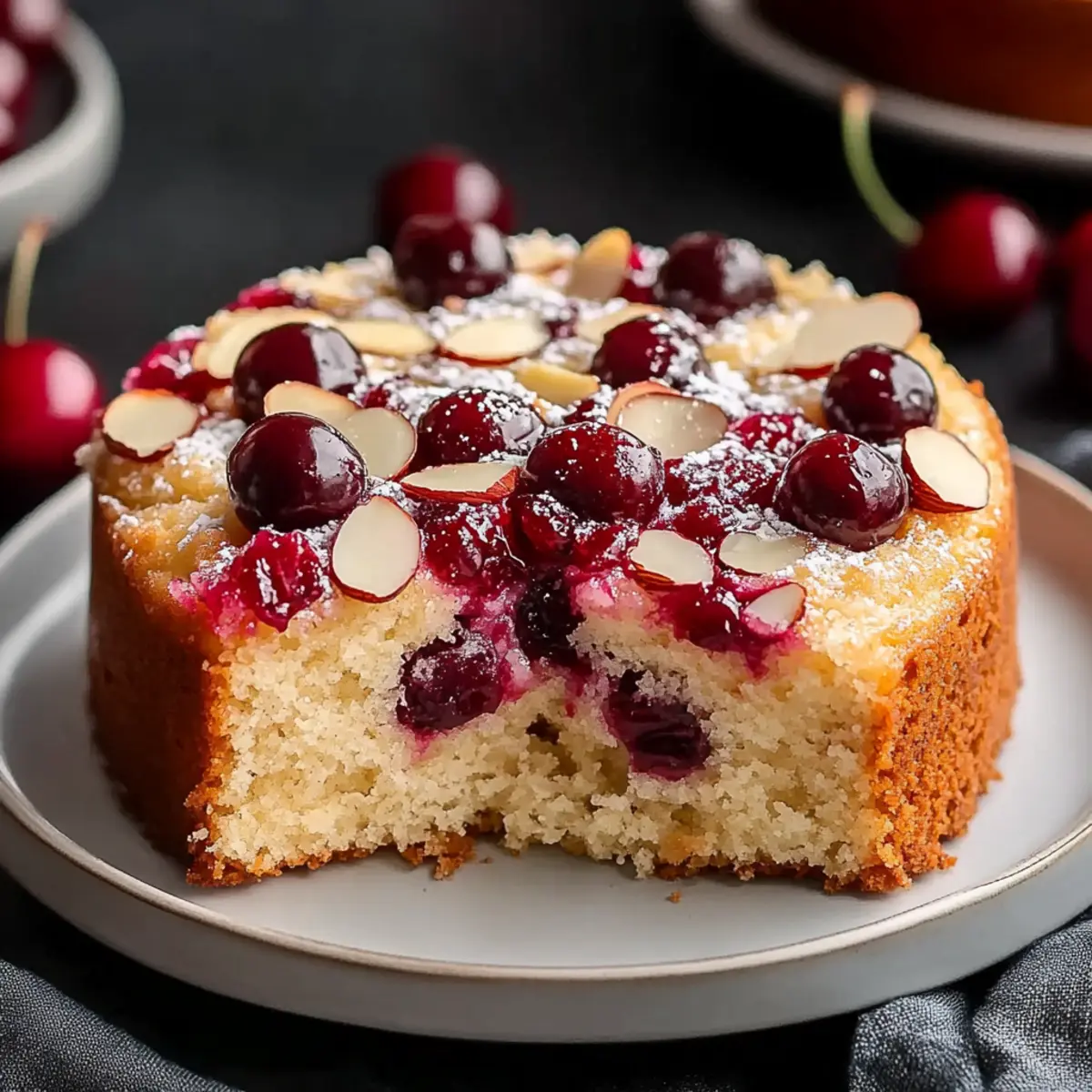 Cherry Almond Cake with Buttermilk