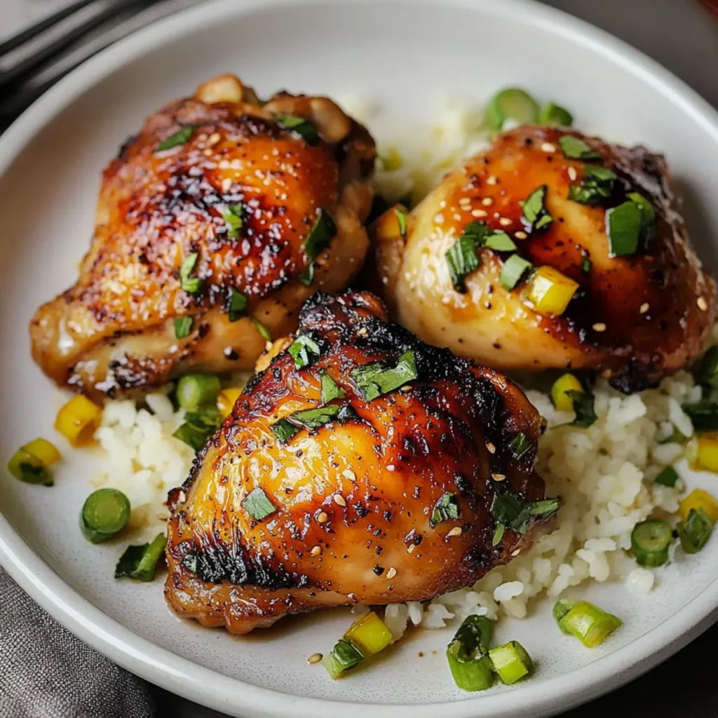 Roasted Miso Chicken Thighs
