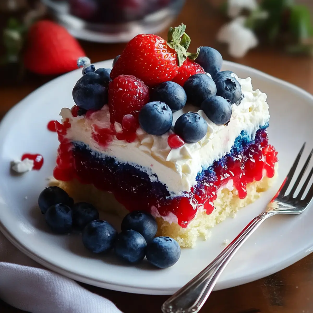 Red White Blue Poke Cake