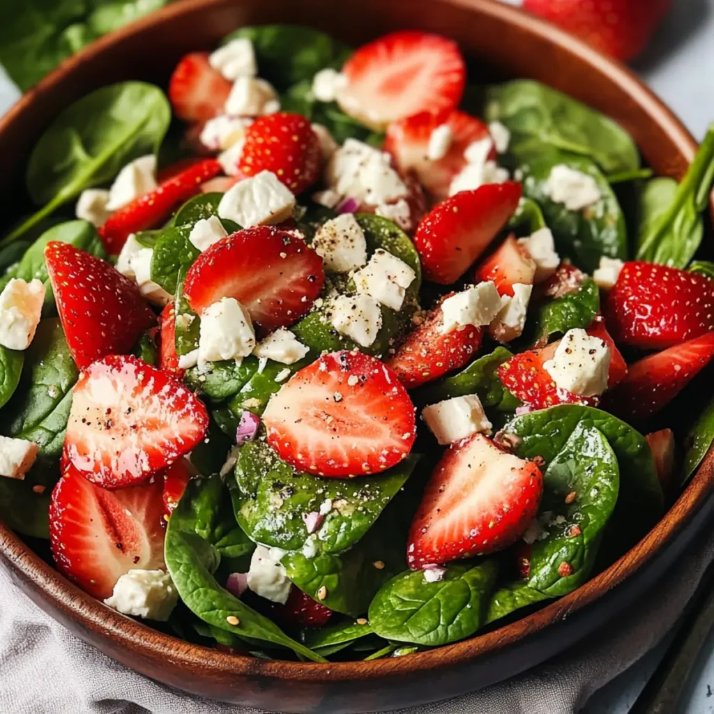 The Best Strawberry Spinach Salad EVER