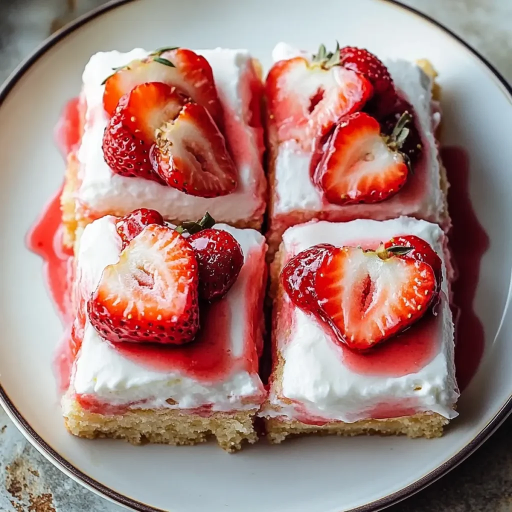 Frozen Strawberry Shortcake Squares