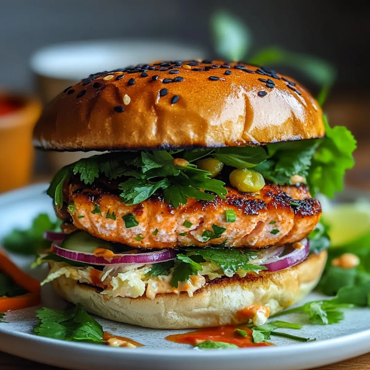 Thai Salmon Burgers