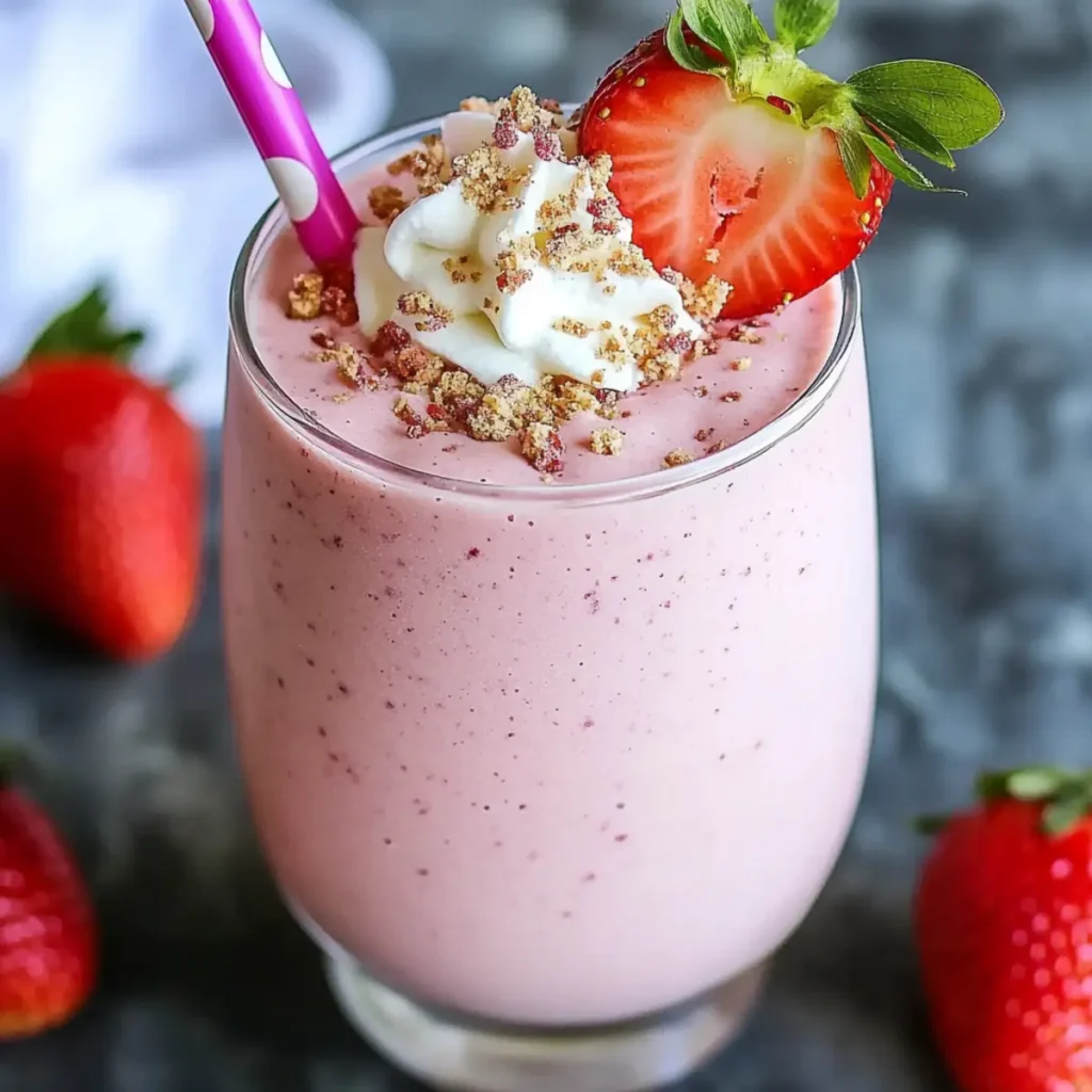 Vegan Strawberry Shortcake Protein Smoothie