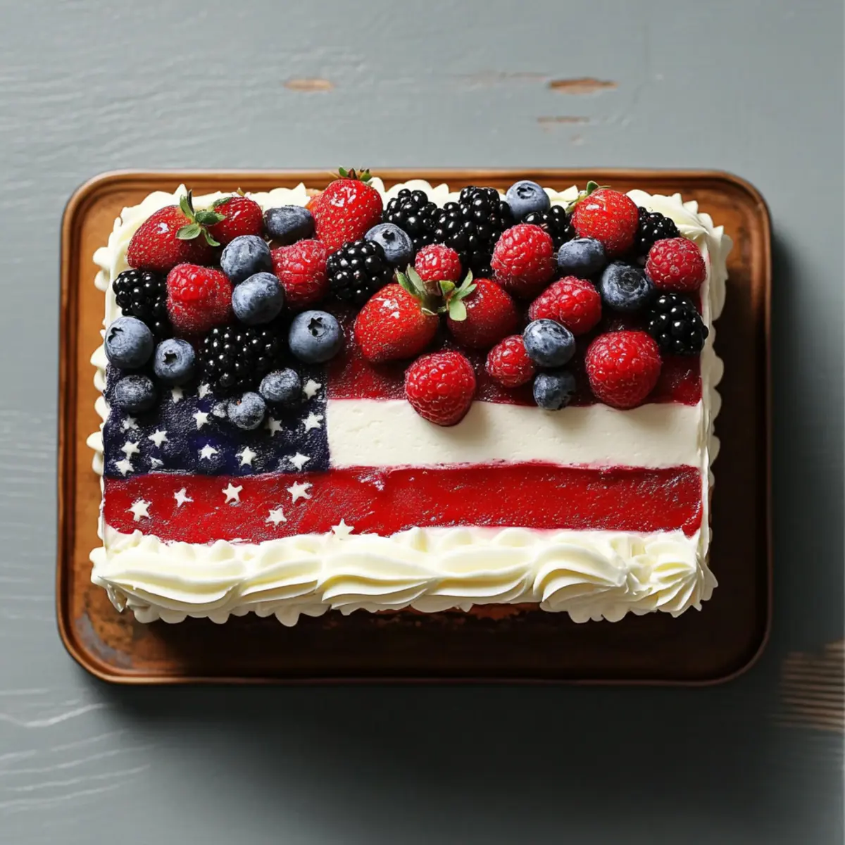 Berry Flag Cake