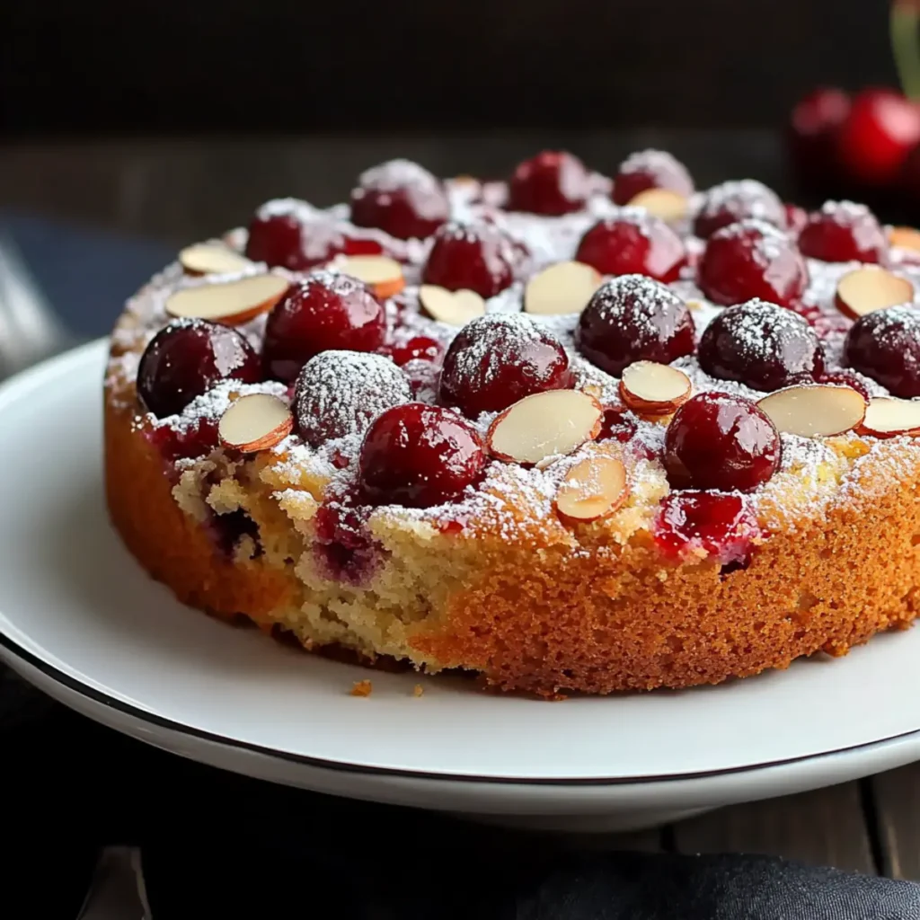 Cherry Almond Cake with Buttermilk